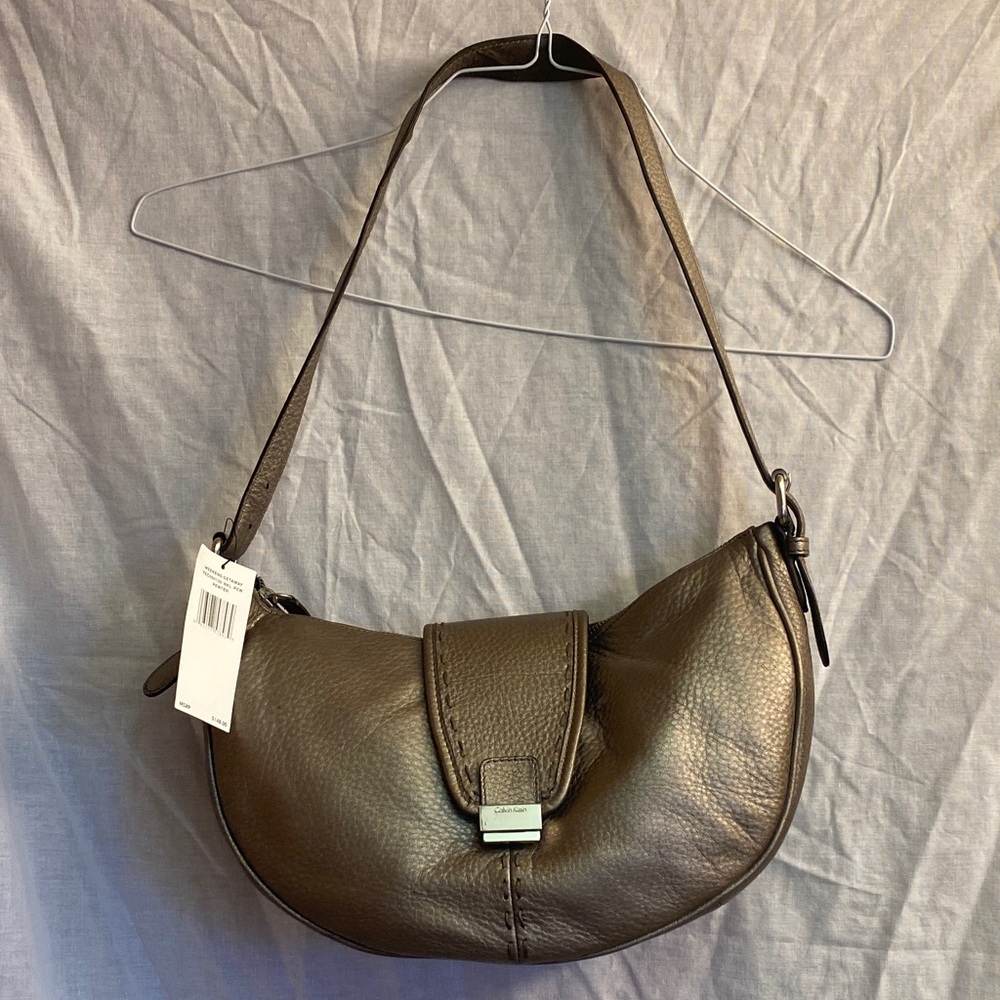 Calvin Klein Weekend Getaway Handbag. Pewter NWT.